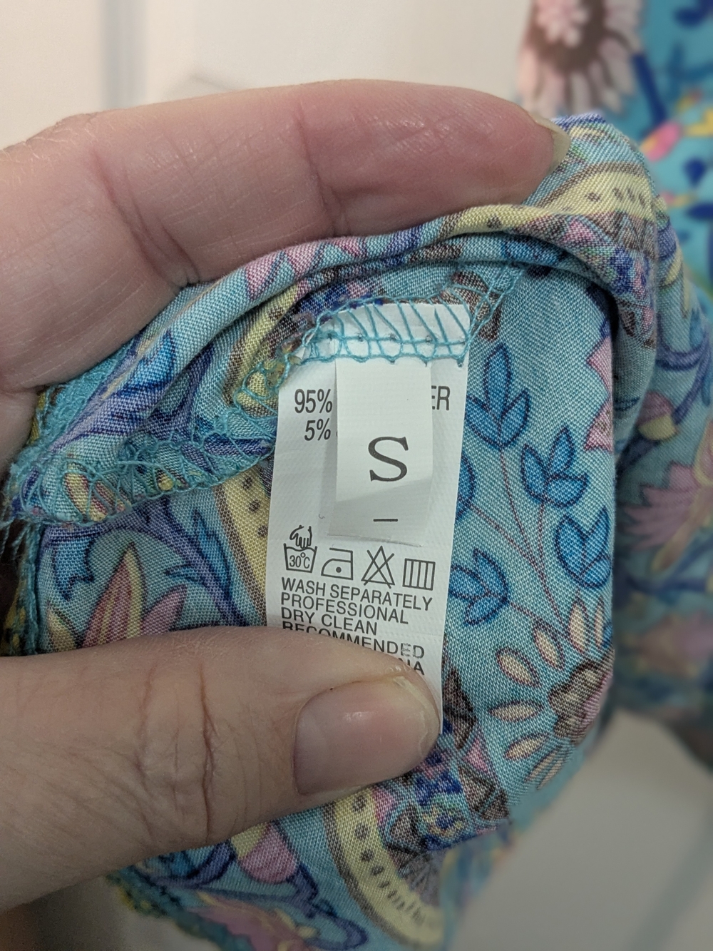 Blue Floral Spaghetti-Strap Mini Dress - Picture 4 of 6